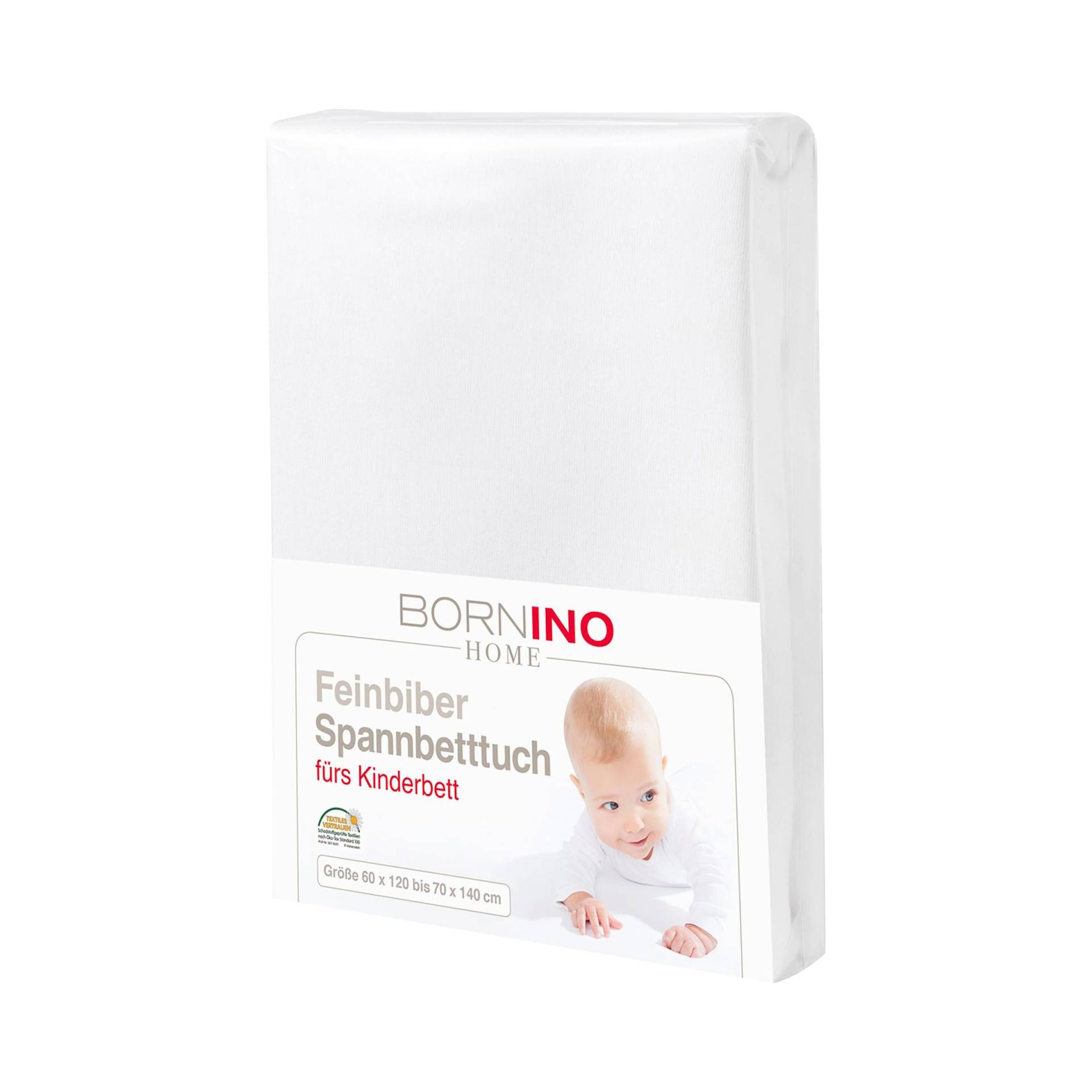 Feinbiber-Spannbetttuch 60x120 cm - 70x140 cm Feinbiber-Spannbetttuch 60x120 cm - 70x140 cm von BORNINO HOME