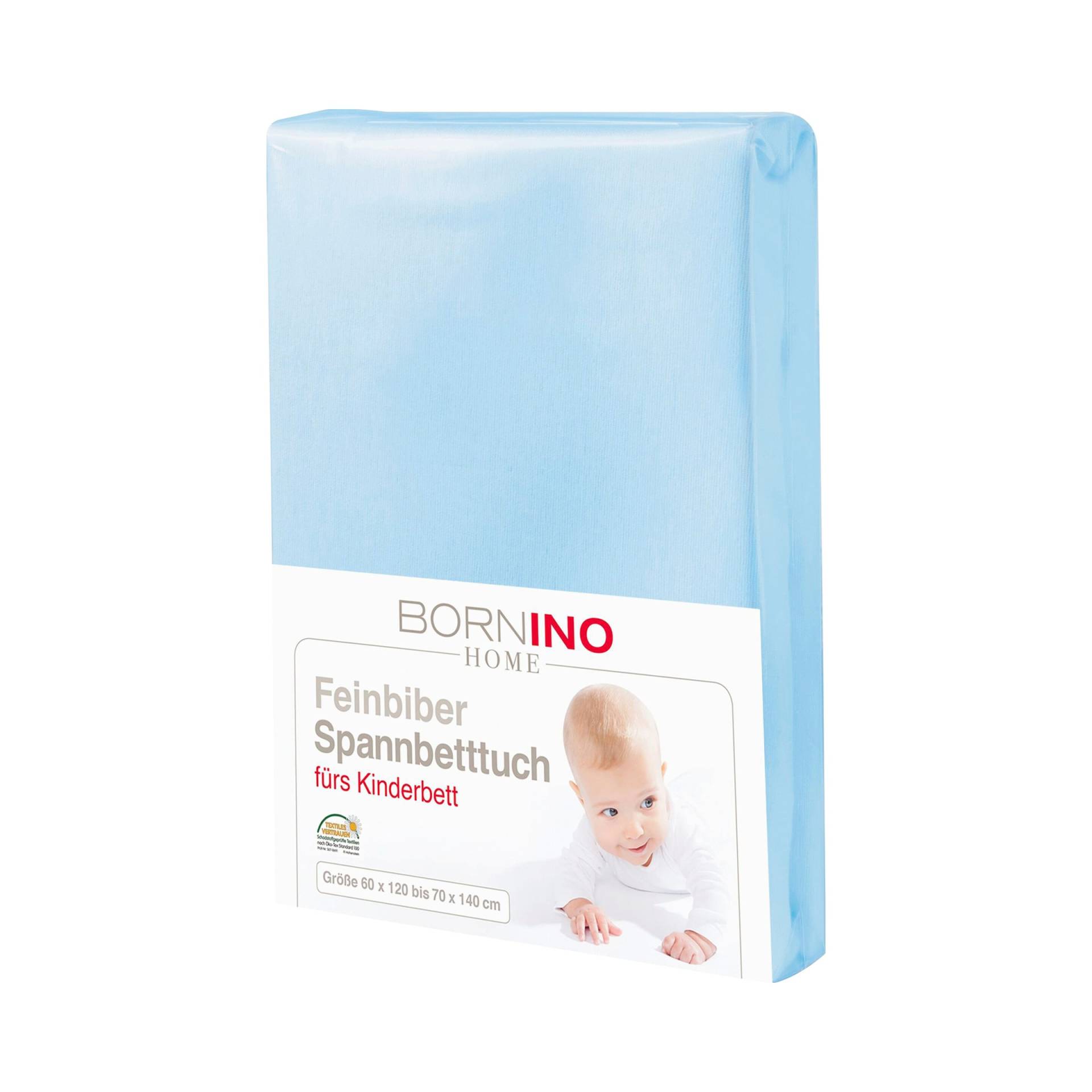 Feinbiber-Spannbetttuch 60x120 cm - 70x140 cm Feinbiber-Spannbetttuch 60x120 cm - 70x140 cm von BORNINO HOME