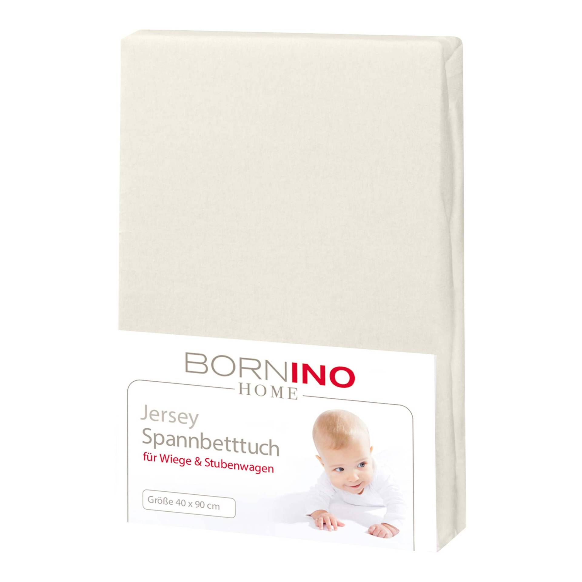 Jersey-Spannbetttuch 40x90 cm von BORNINO HOME