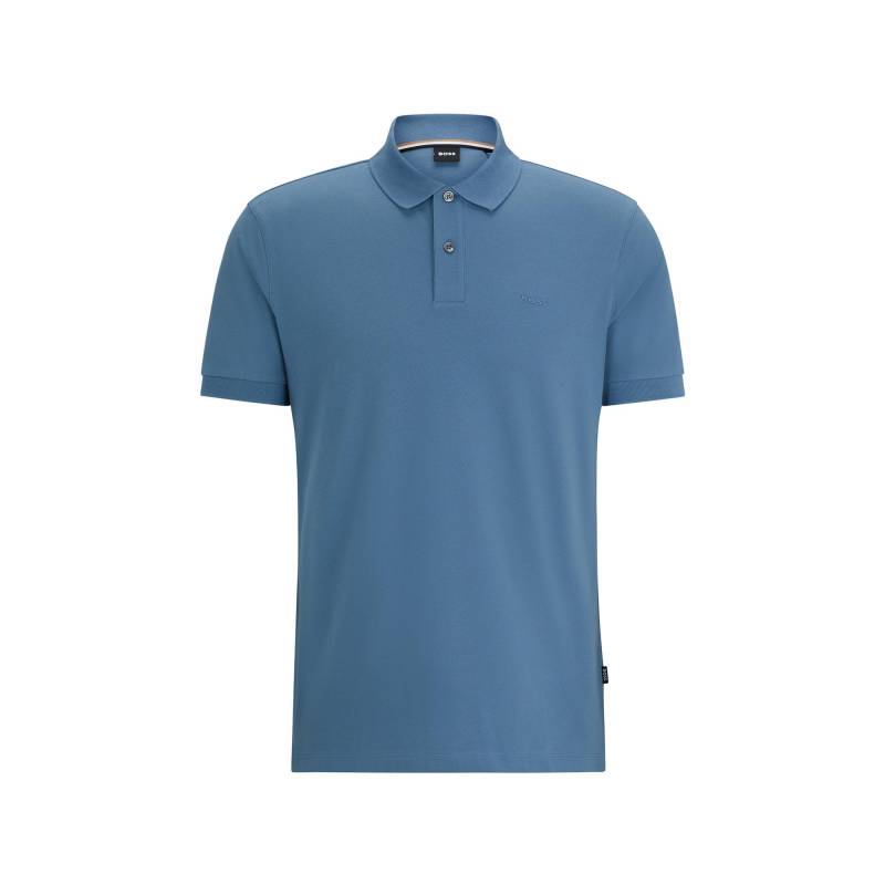 Poloshirt, Kurzarm Herren Azurblau L von BOSS BLACK