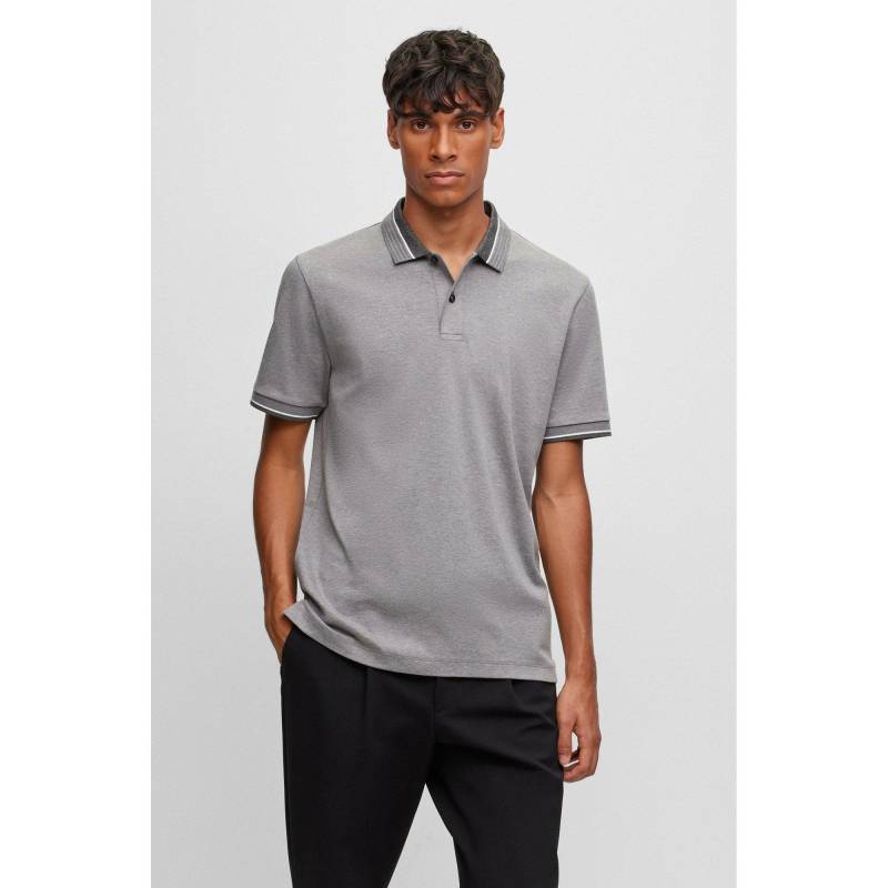 Poloshirt, Kurzarm Herren Mediumgrau L von BOSS BLACK