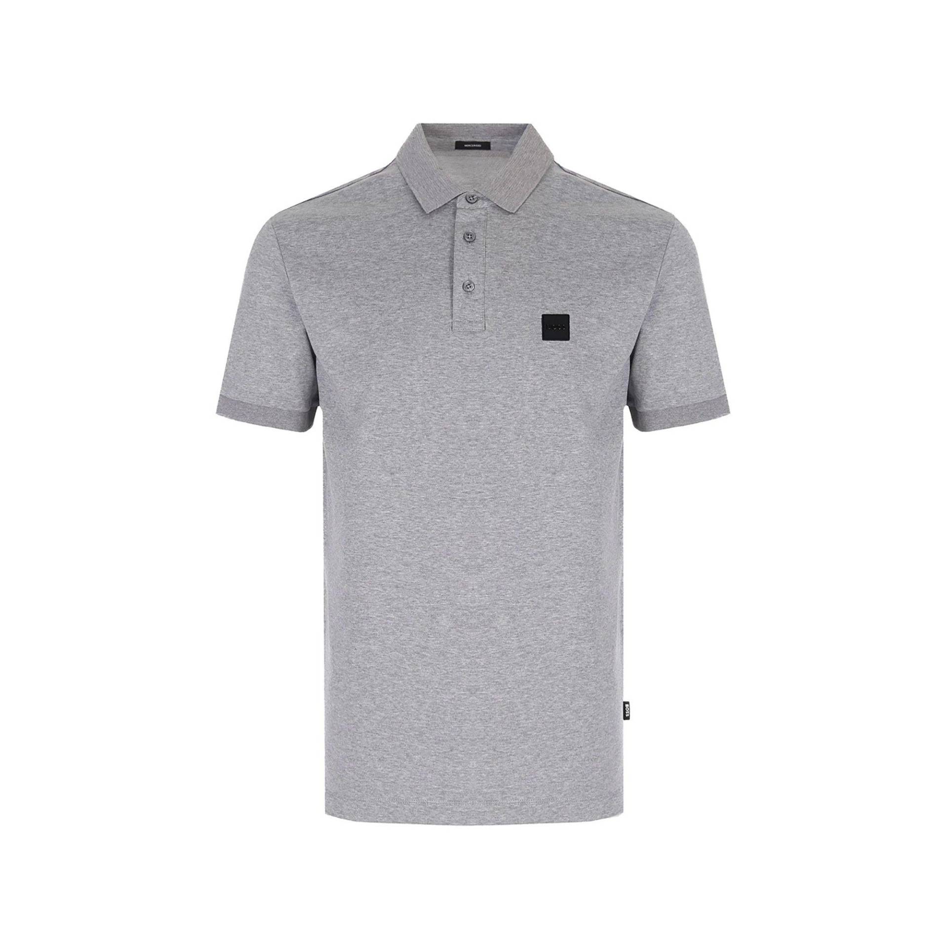 Poloshirt, Kurzarm Herren Silber M von BOSS BLACK