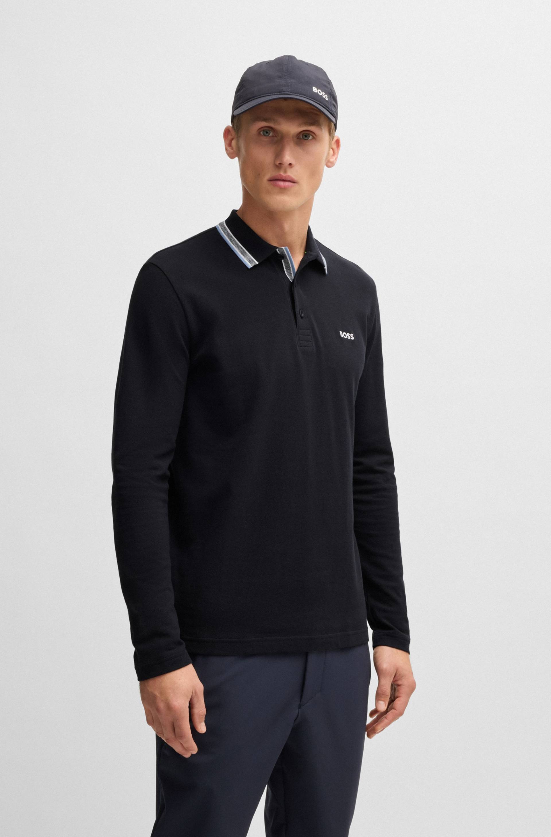 BOSS GREEN Langarm-Poloshirt »Plisy«, mit Streifen am Kragen BOSS GREEN Langarm-Poloshirt »Plisy«, mit Streifen am Kragen von BOSS GREEN
