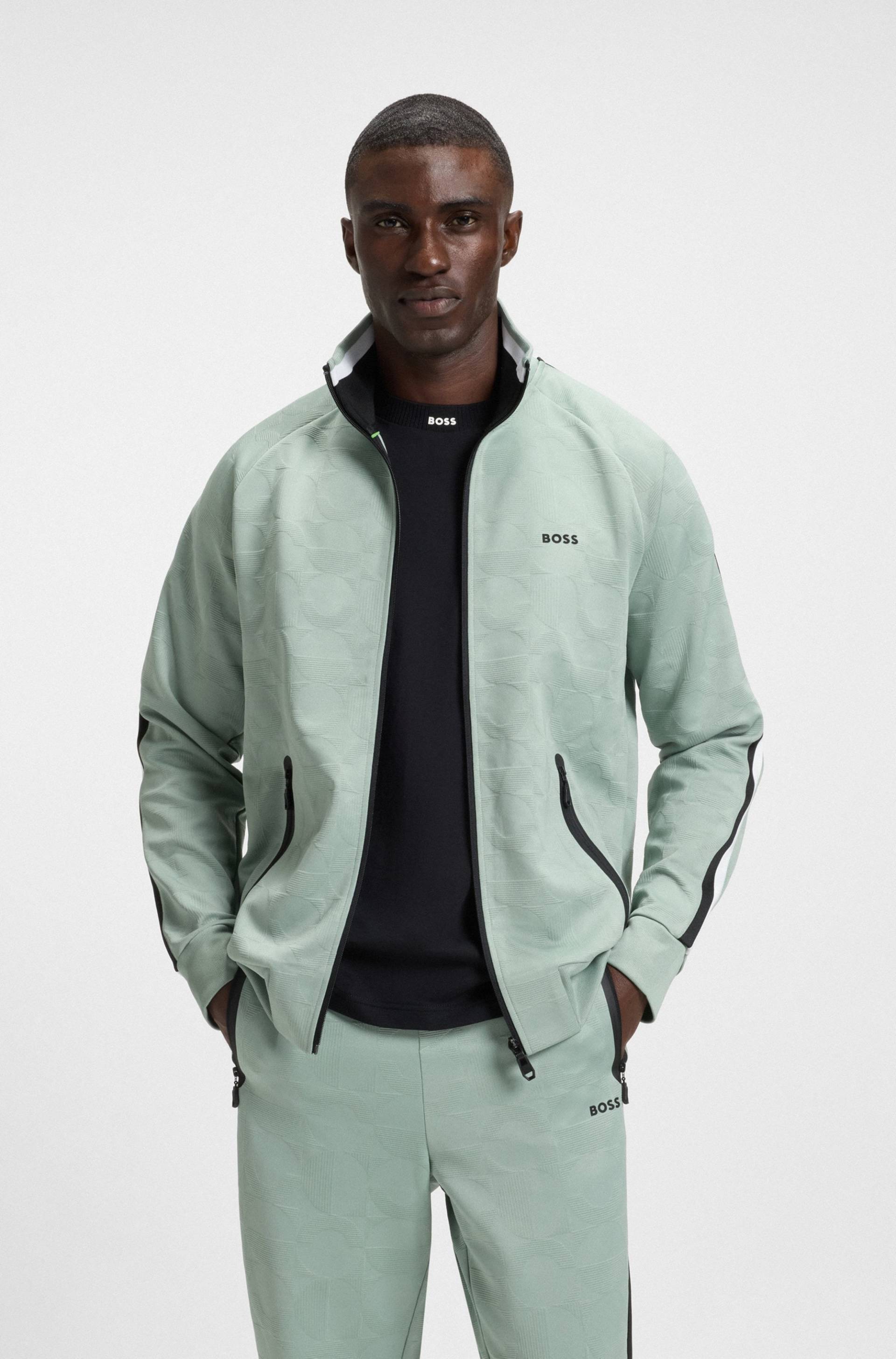 BOSS GREEN Sweatjacke »Skarley Strip«, mit dezentem Muster von BOSS Green