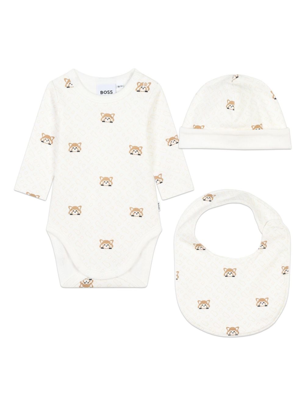 BOSS Kidswear Red Panda babygrow (set of three) - White von BOSS Kidswear