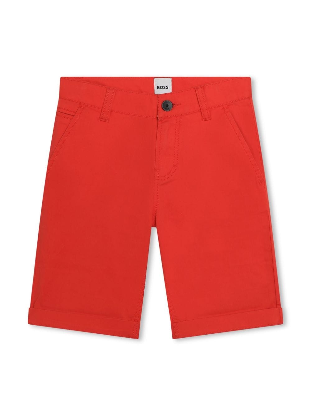 BOSS Kidswear button-fastening cotton-blend shorts - Red von BOSS Kidswear