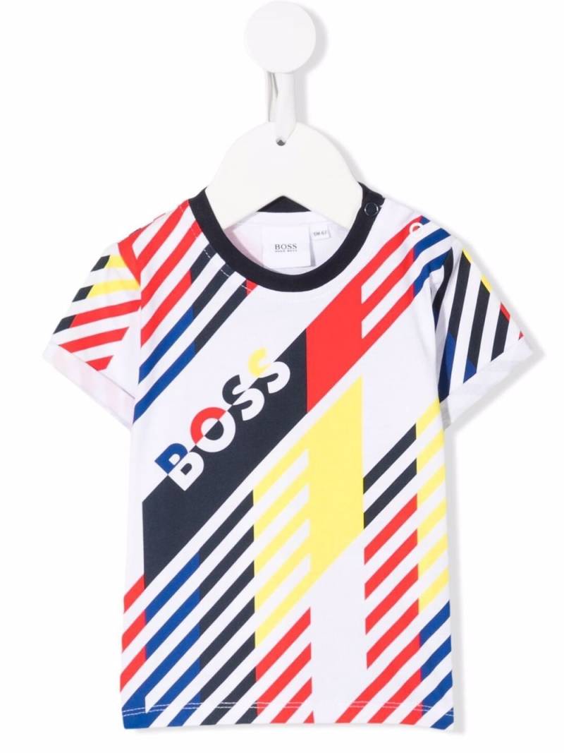 BOSS Kidswear colour-block T-shirt - White von BOSS Kidswear