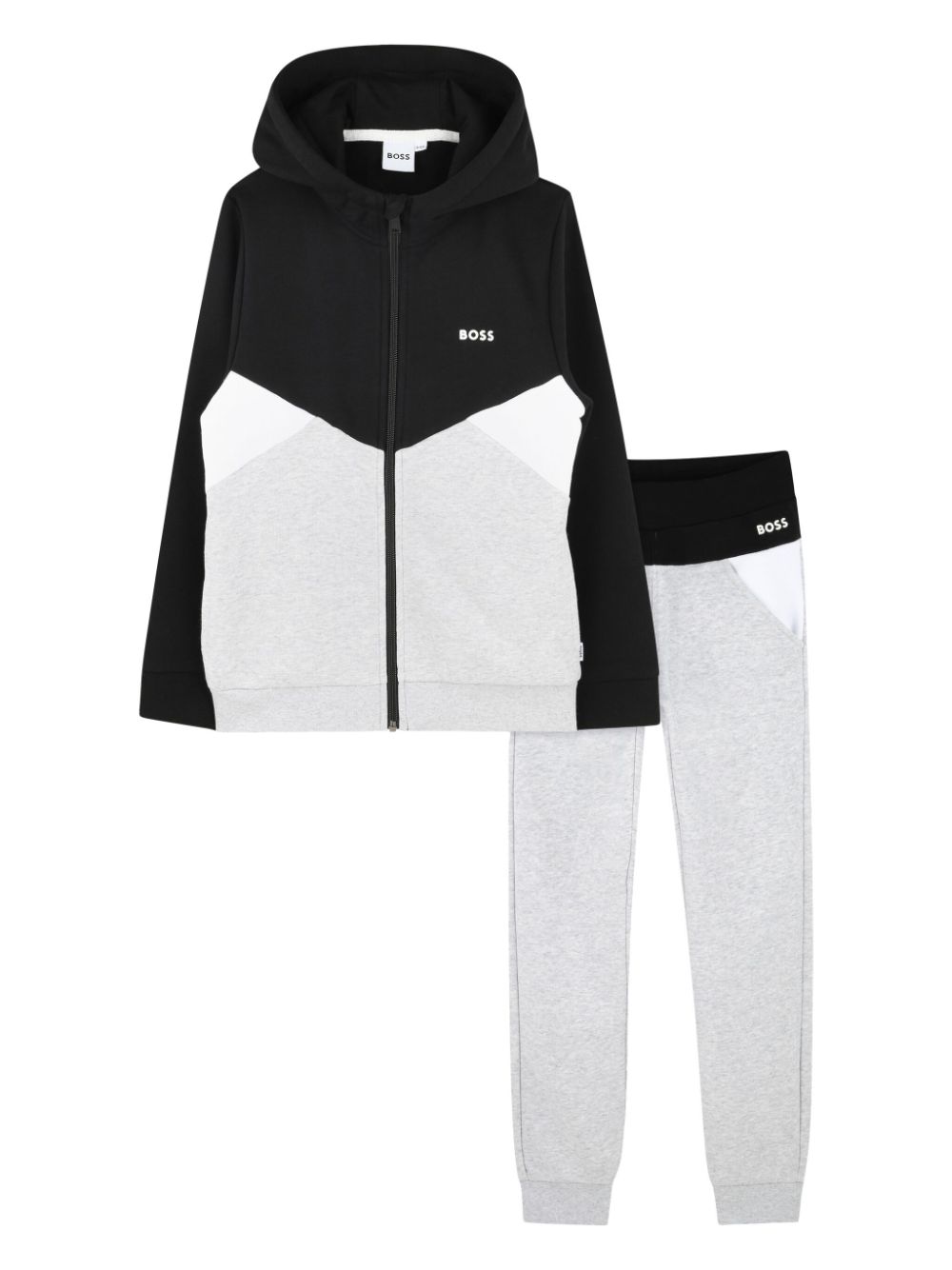 BOSS Kidswear colour-block tracksuit set - Grey von BOSS Kidswear