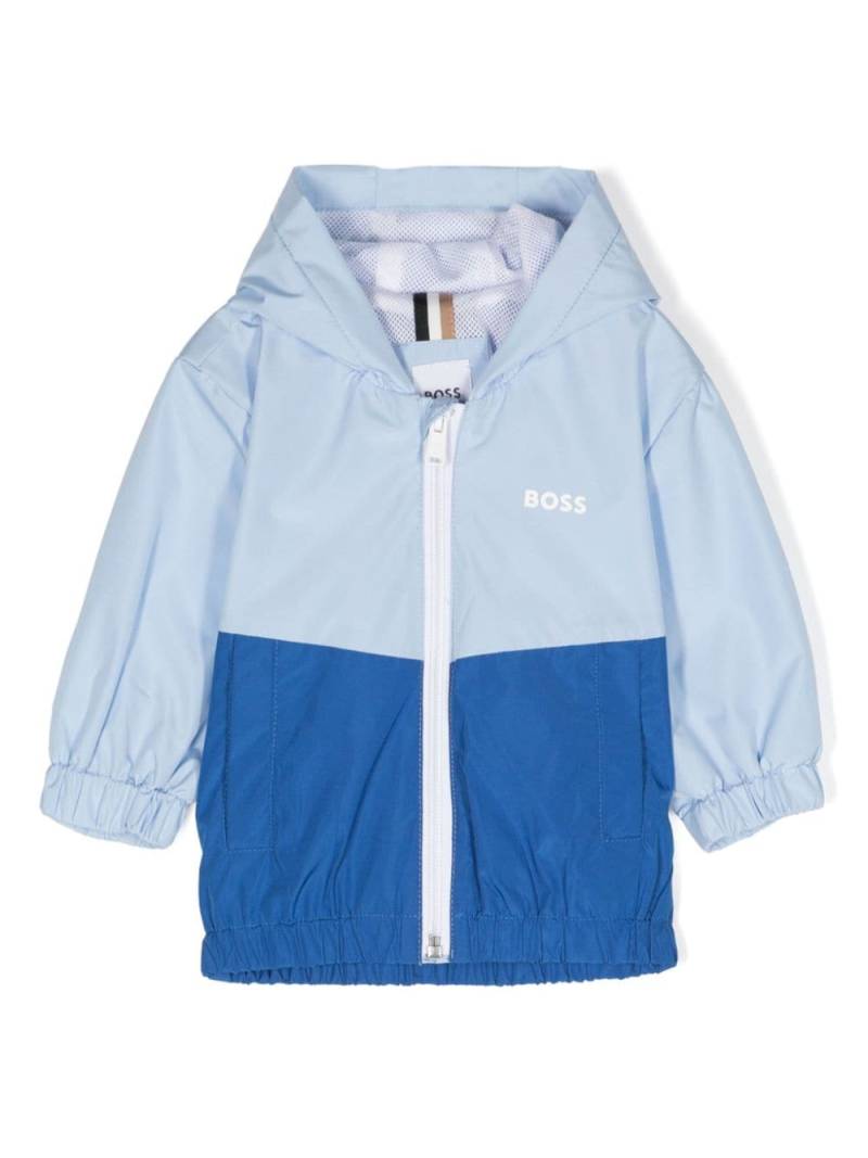 BOSS Kidswear colour-block rain jacket - Blue von BOSS Kidswear