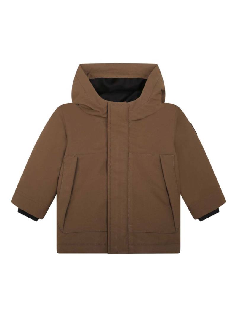 BOSS Kidswear concealed fastening coat - Brown von BOSS Kidswear