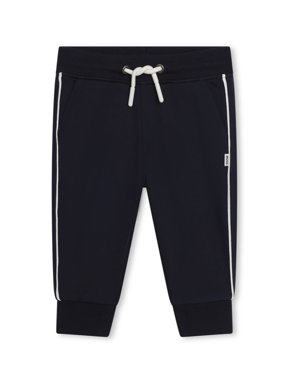 BOSS Kidswear contrast-trim drawstring-waist trousers - Blue von BOSS Kidswear