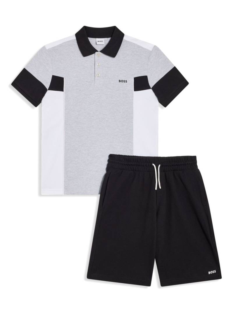 BOSS Kidswear cotton T-shirt and shorts set - Grey von BOSS Kidswear