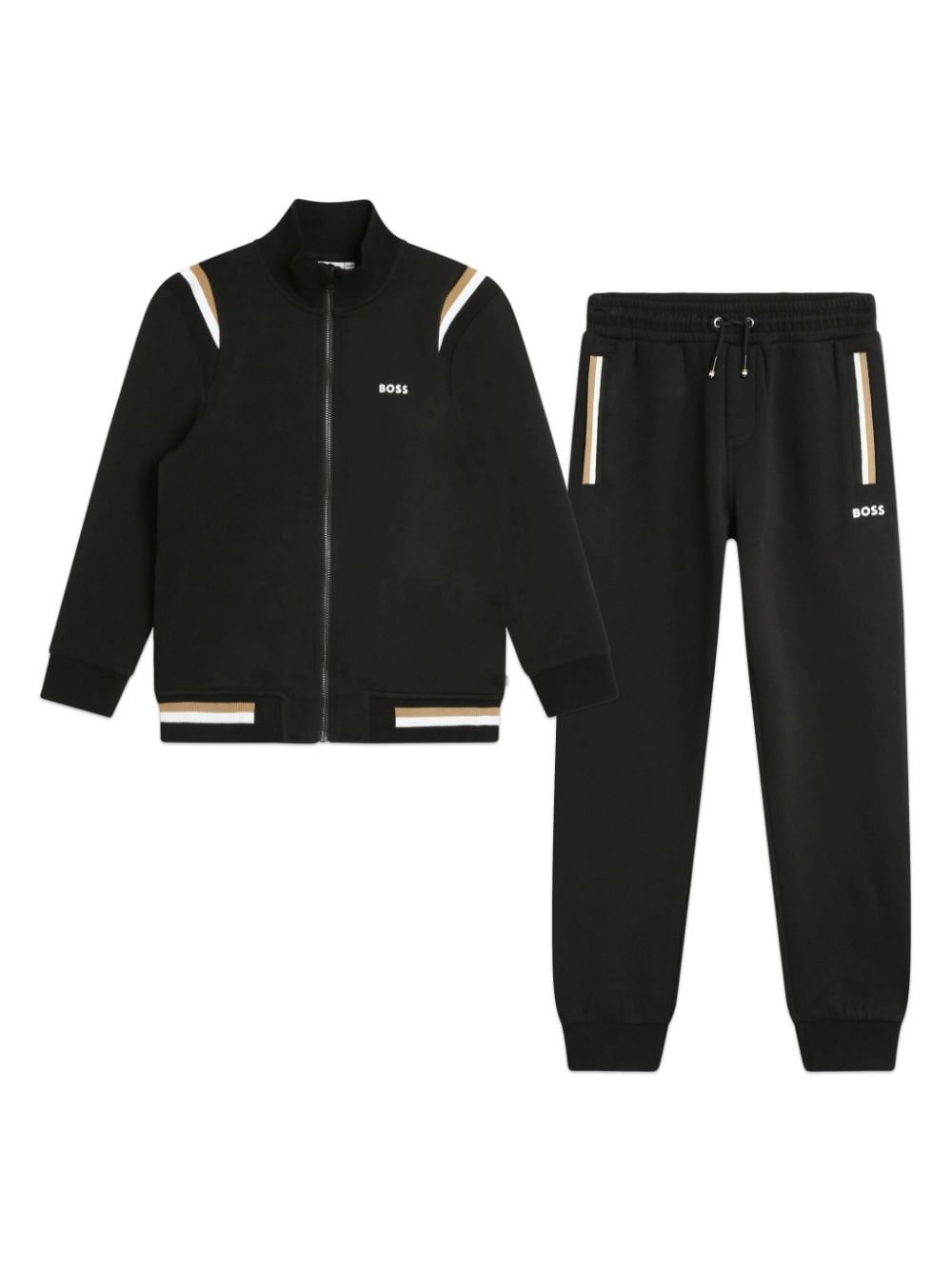 BOSS Kidswear cotton-blend tracksuit set - Black von BOSS Kidswear