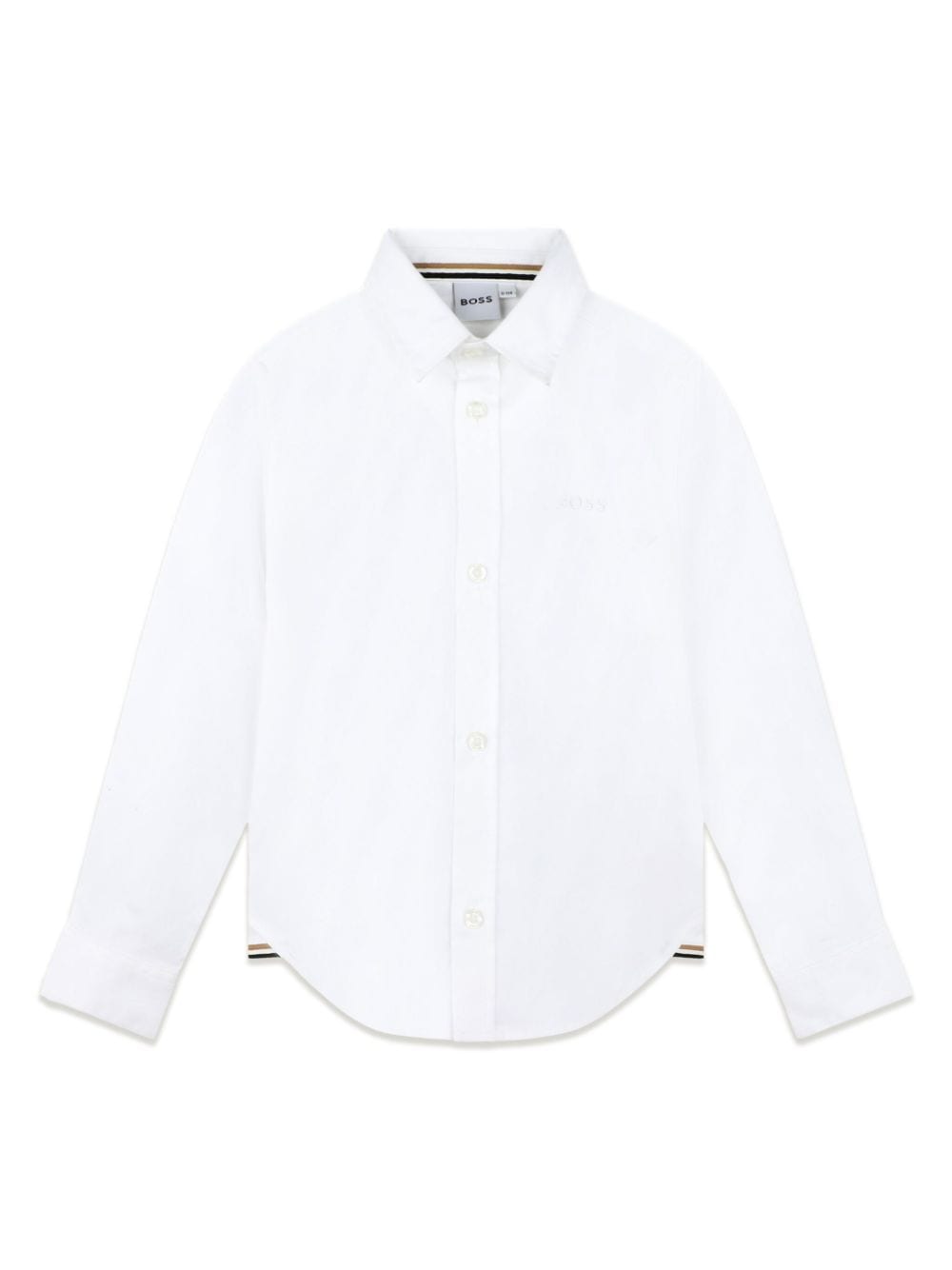 BOSS Kidswear embroidered-logo cotton shirt - White von BOSS Kidswear