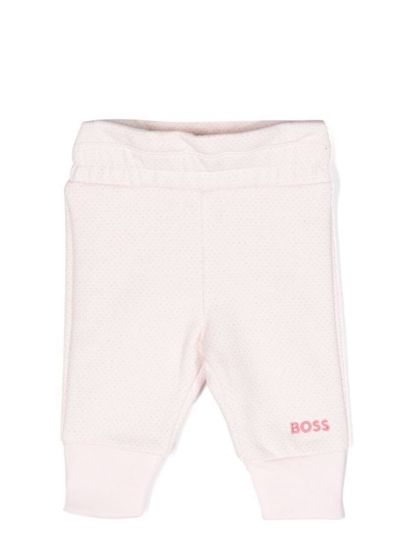 BOSS Kidswear embroidered-logo joggers - Pink von BOSS Kidswear