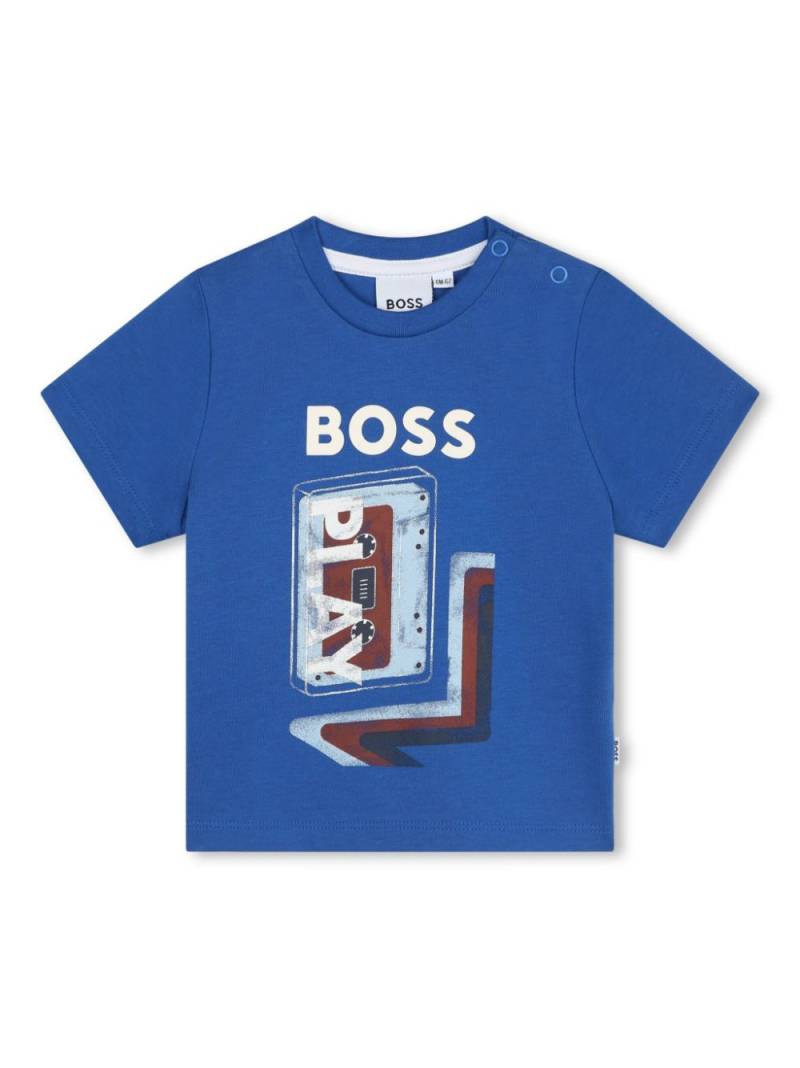 BOSS Kidswear graphic-print cotton T-shirt - Blue von BOSS Kidswear