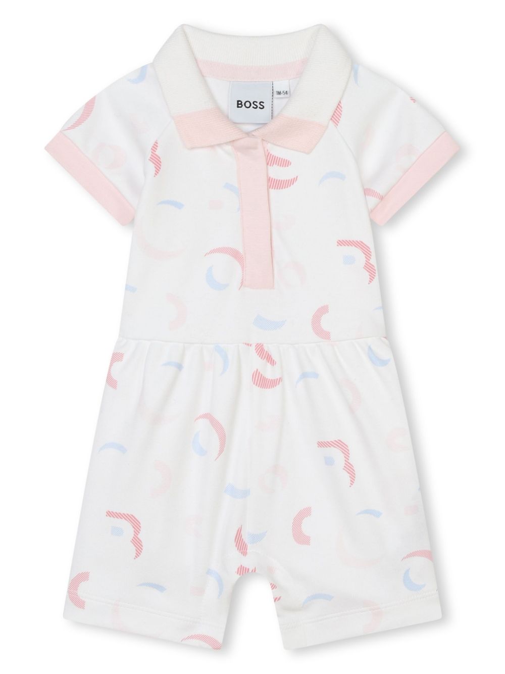 BOSS Kidswear graphic-print cotton romper - White von BOSS Kidswear