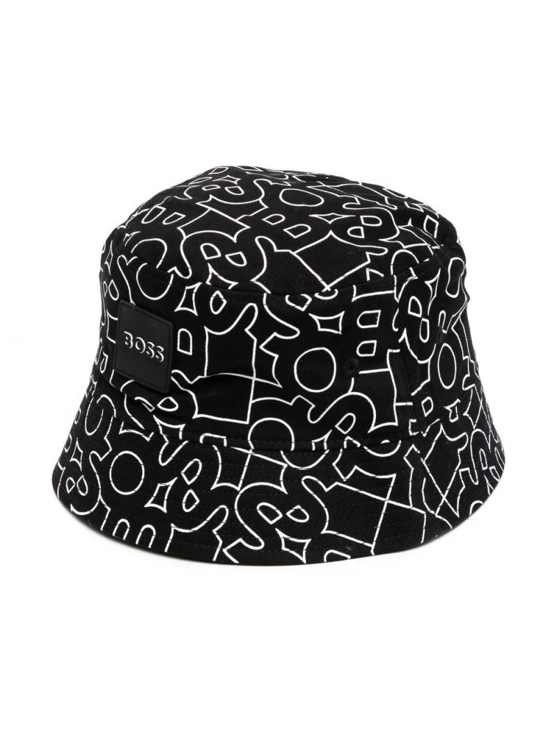 BOSS Kidswear letter-print bucket-hat - Black von BOSS Kidswear