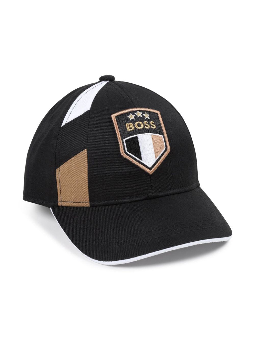 BOSS Kidswear logo-appliqué curved-peak cap - Black von BOSS Kidswear