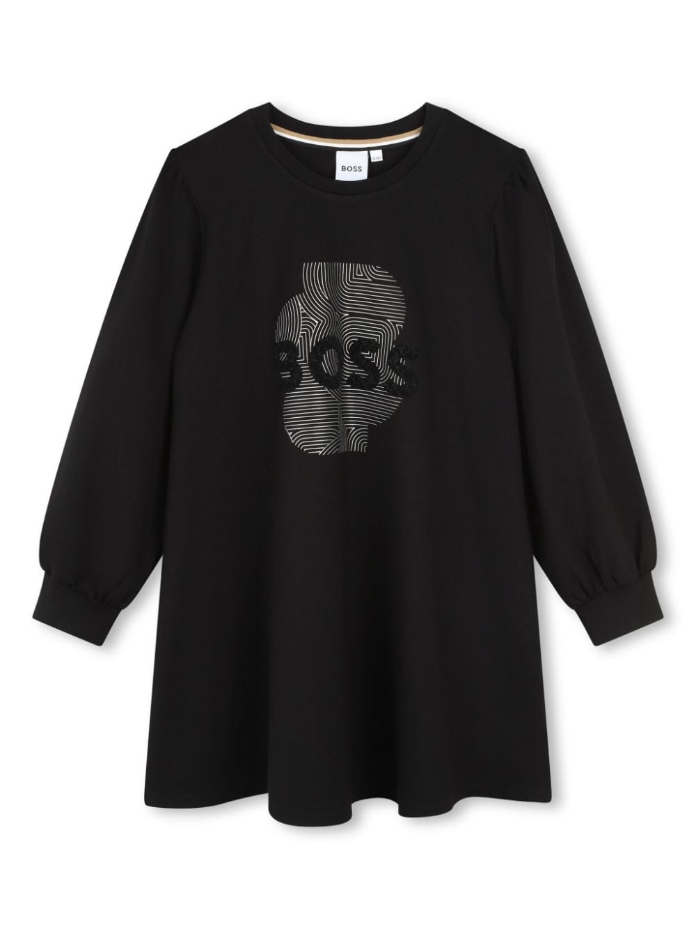 BOSS Kidswear logo-appliqué sweatshirt dress - Black von BOSS Kidswear
