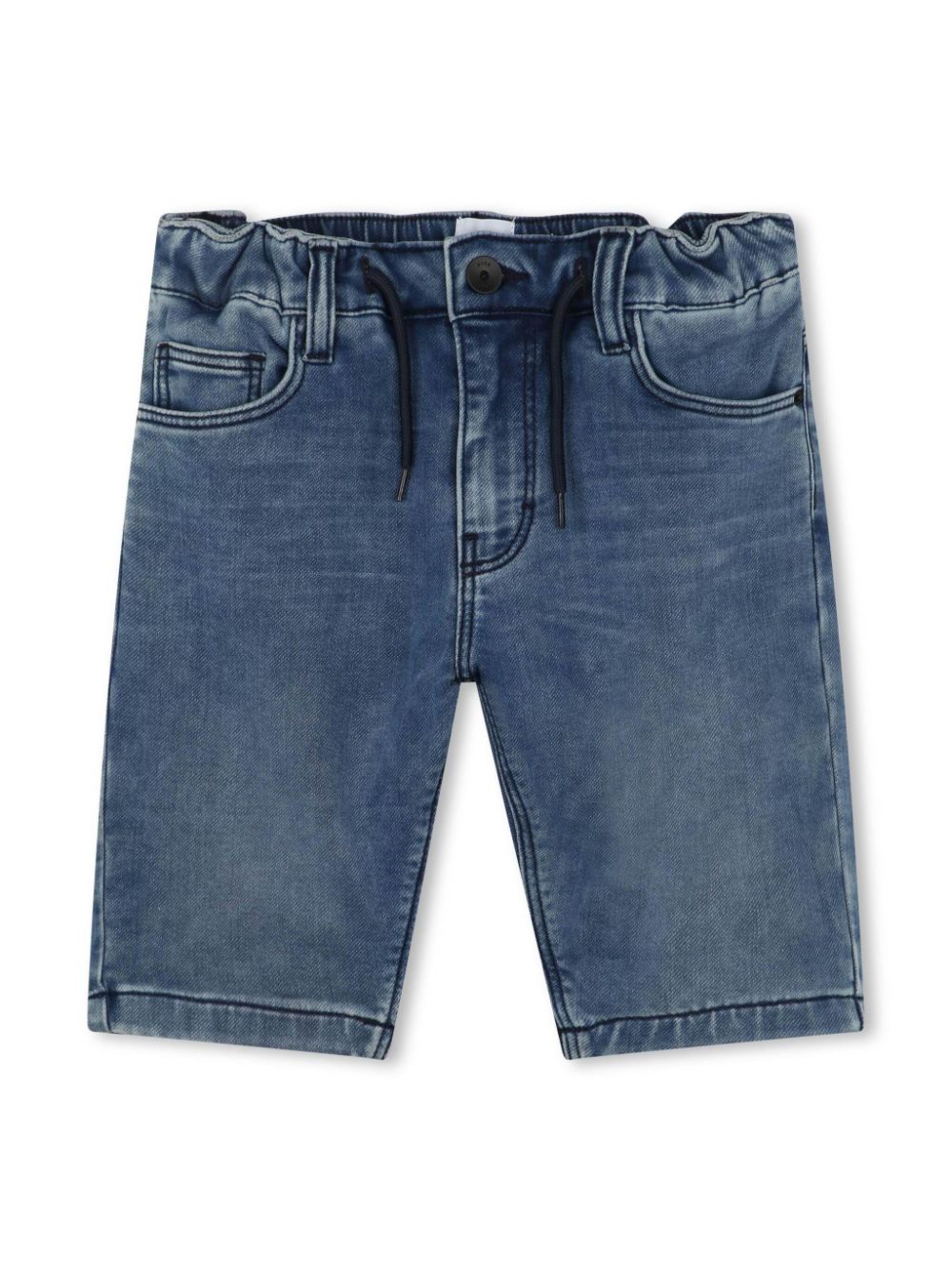 BOSS Kidswear logo-embossed denim shorts - Blue von BOSS Kidswear