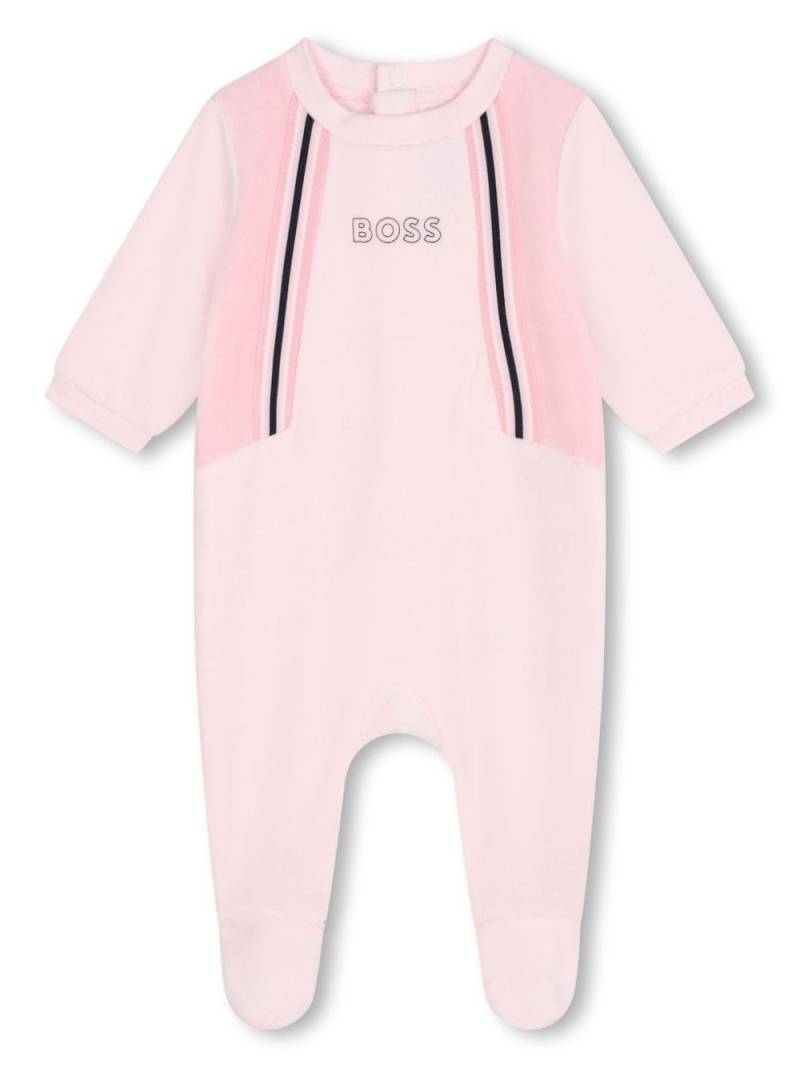 BOSS Kidswear logo-embroidered babygrow - Pink von BOSS Kidswear