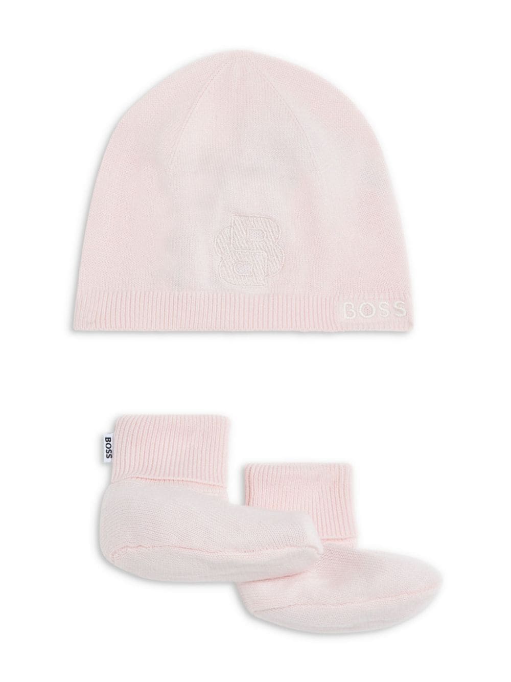 BOSS Kidswear logo-embroidered beanie (set of two) - Pink von BOSS Kidswear