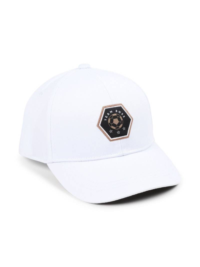 BOSS Kidswear logo-embroidered cotton-blend cap - White von BOSS Kidswear