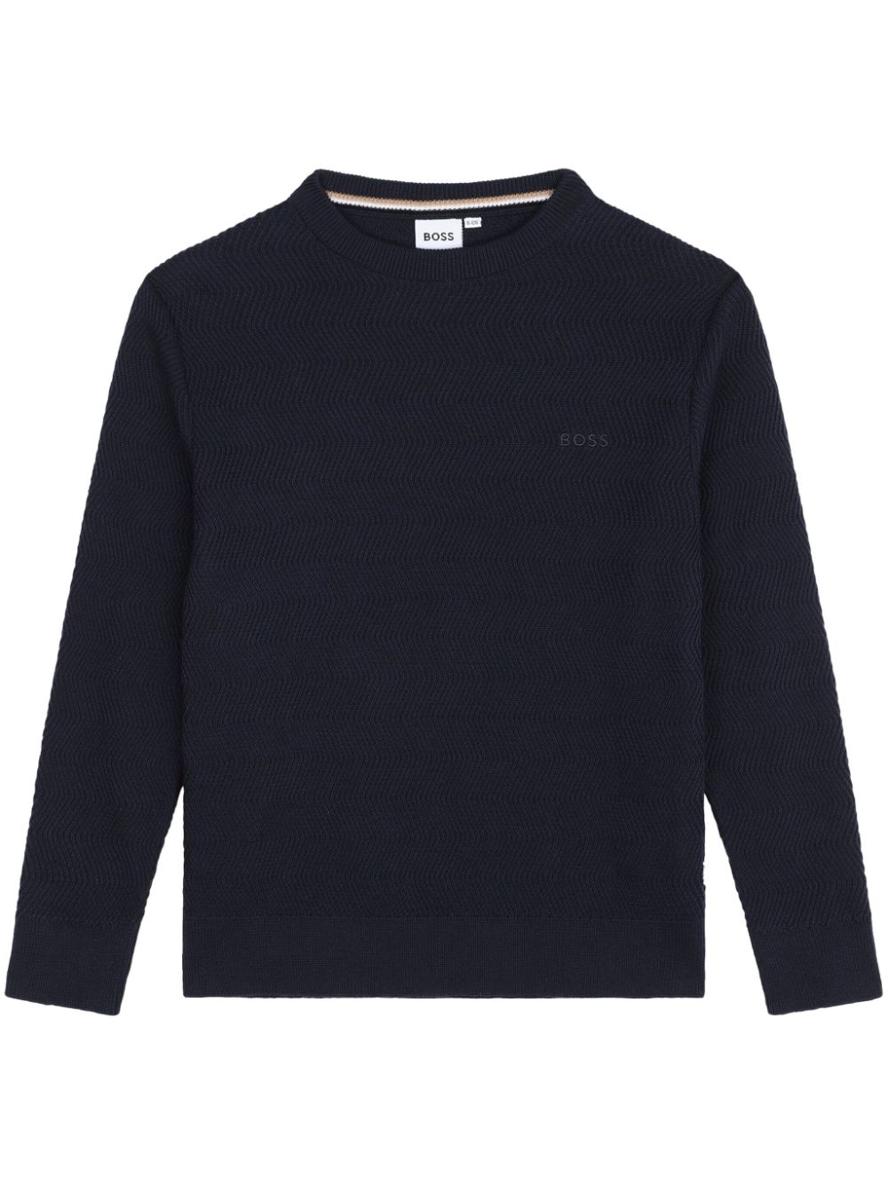 BOSS Kidswear logo-embroidered cotton jumper - Blue von BOSS Kidswear