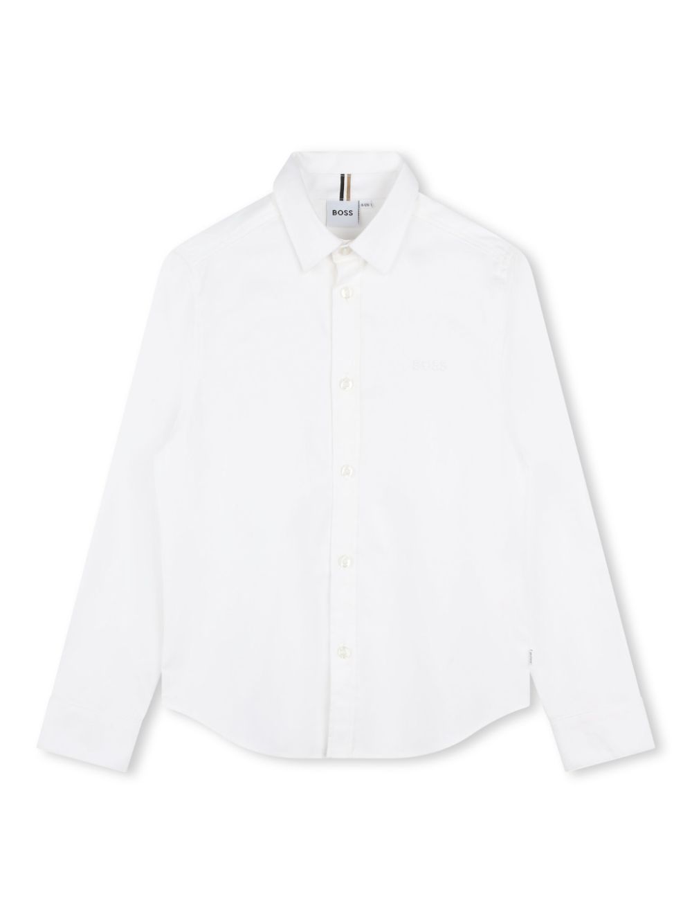 BOSS Kidswear logo-embroidered cotton shirt - White von BOSS Kidswear