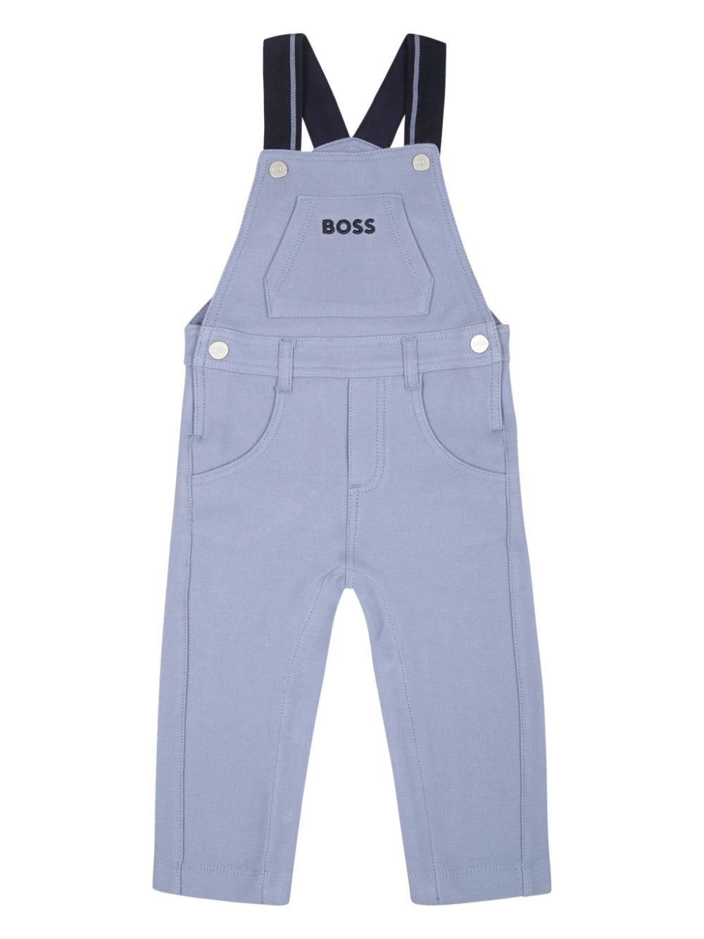 BOSS Kidswear logo-embroidered dungaree - Blue von BOSS Kidswear