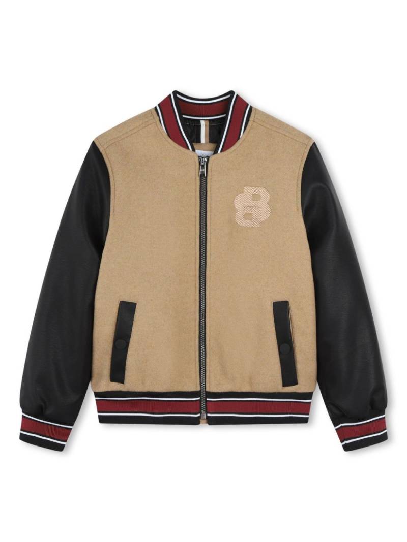 BOSS Kidswear logo-embroidered jacket - Neutrals von BOSS Kidswear