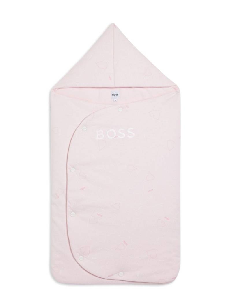 BOSS Kidswear logo-embroidered organic cotton nest - Pink von BOSS Kidswear