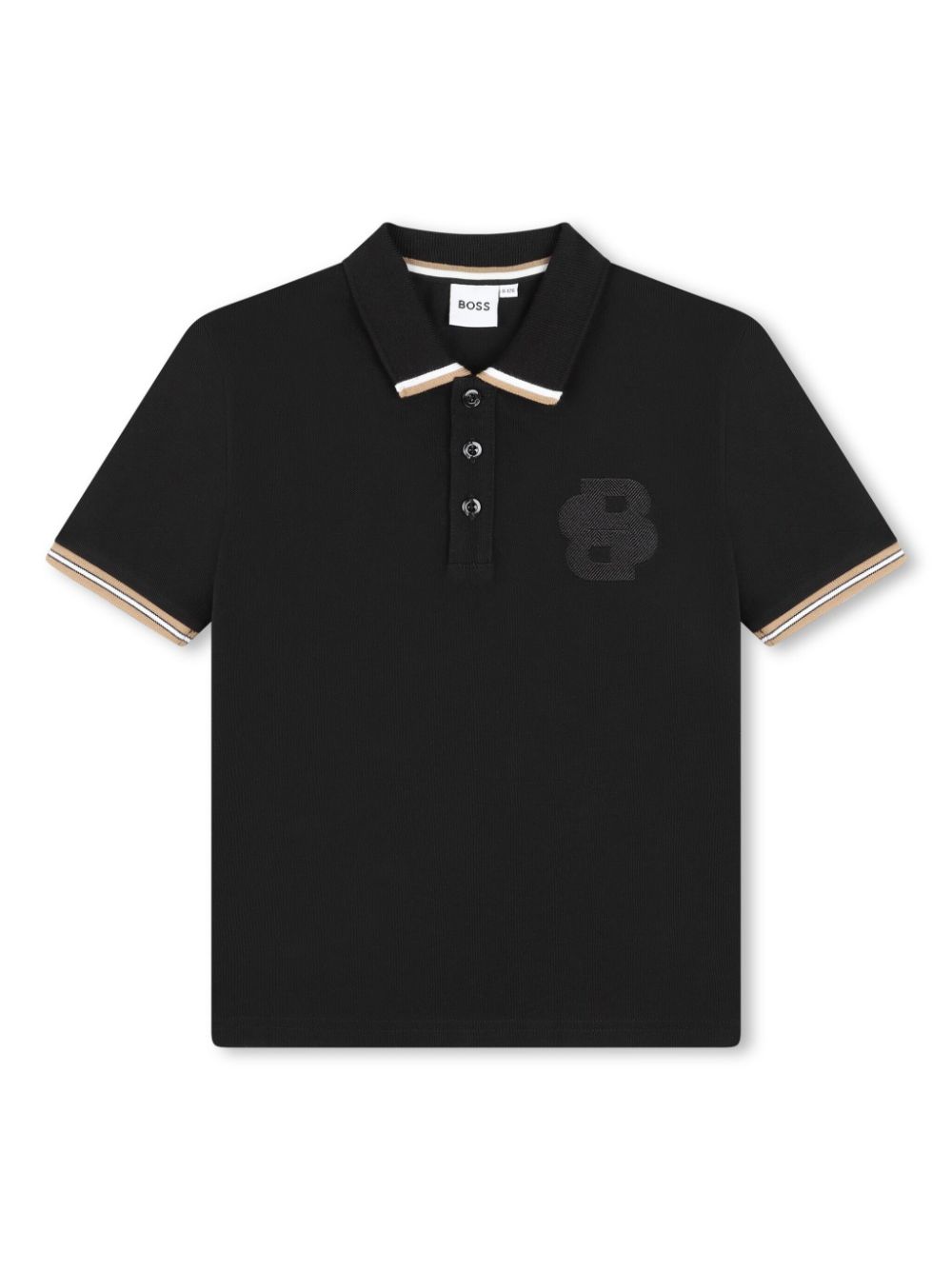 BOSS Kidswear logo-embroidered piqué-weave polo shirt - Black von BOSS Kidswear