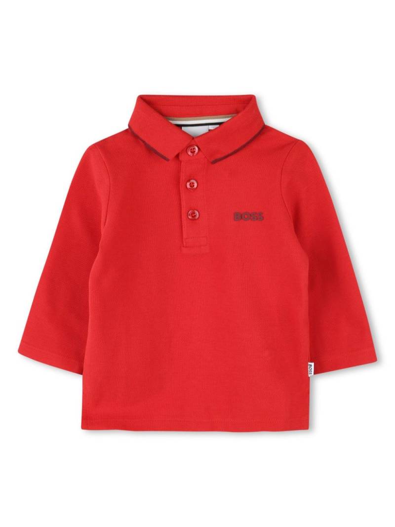 BOSS Kidswear logo-embroidered polo shirt von BOSS Kidswear