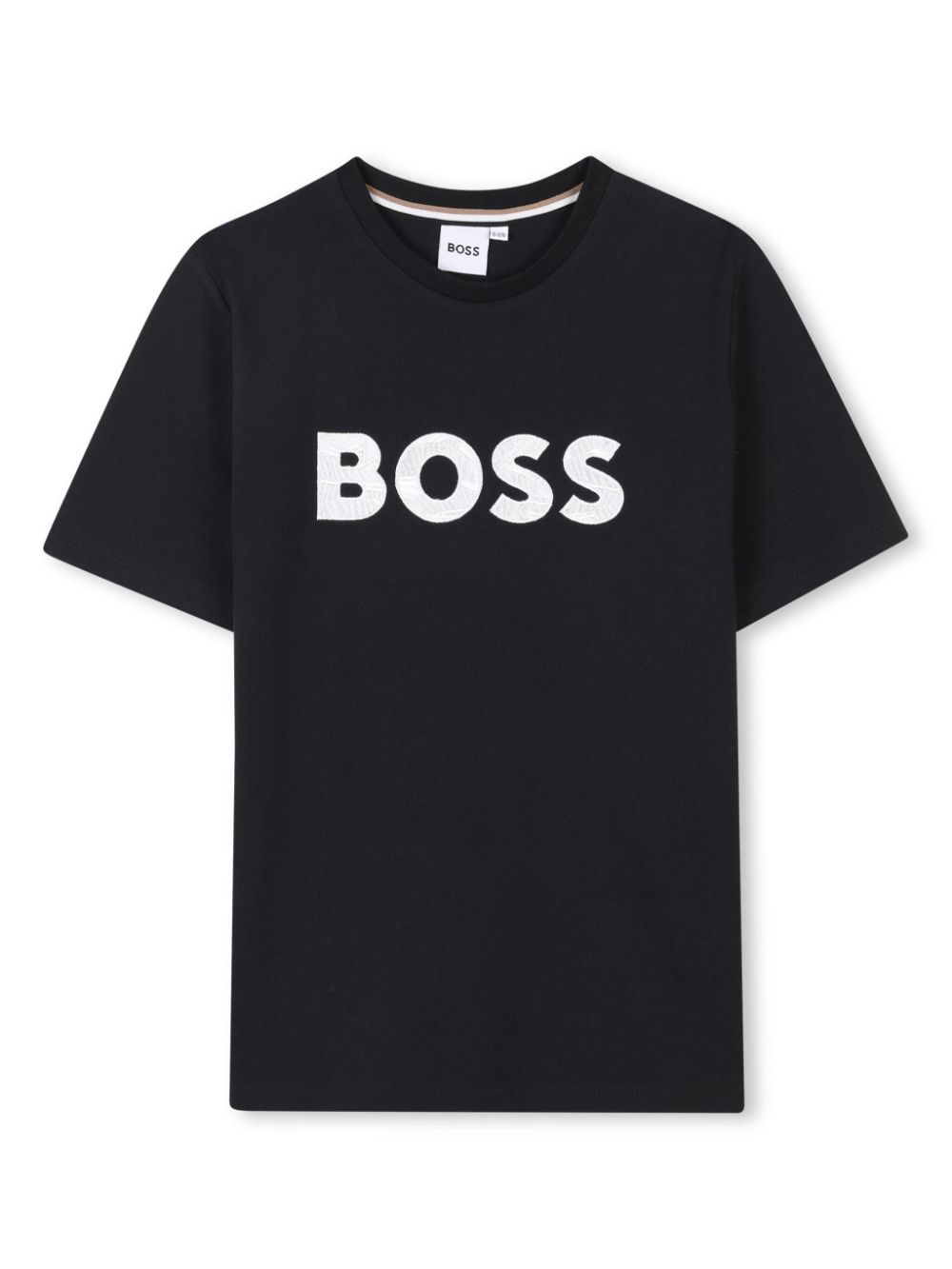 BOSS Kidswear logo-embroidered short-sleeve T-shirt - Black von BOSS Kidswear