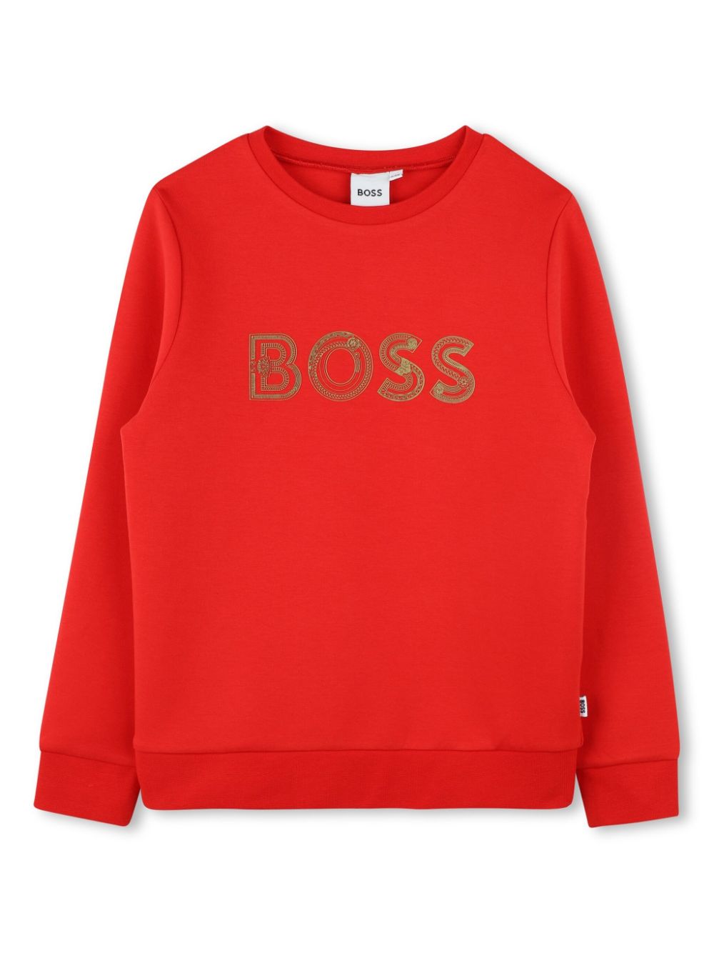 BOSS Kidswear logo-embroidered sweatshirt - 991 BRIGHT RED von BOSS Kidswear