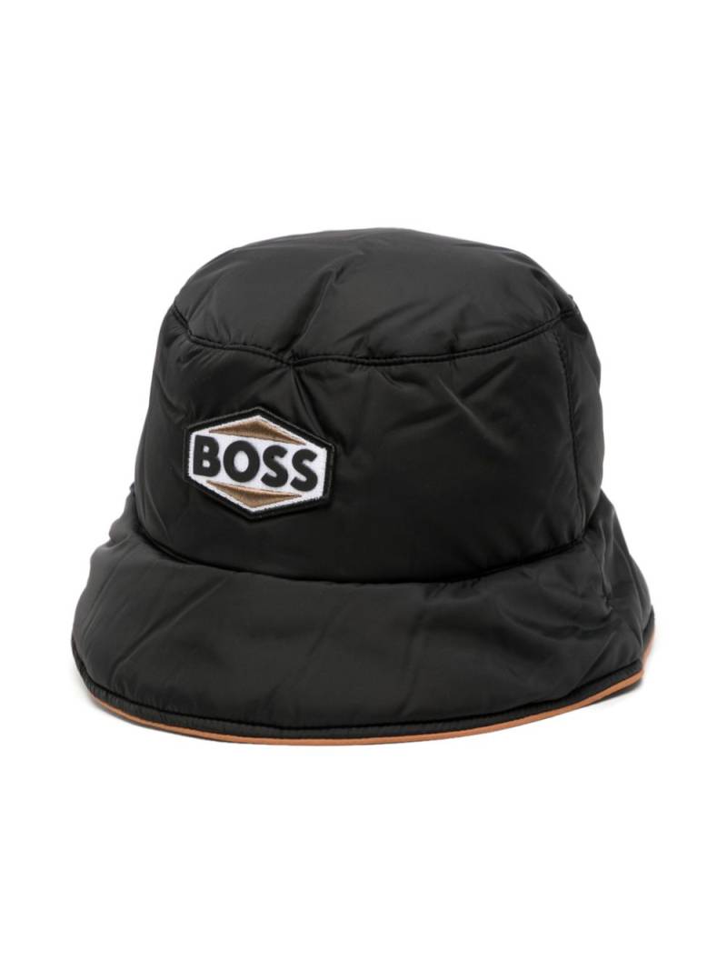 BOSS Kidswear logo-patch bucket hat - Black von BOSS Kidswear