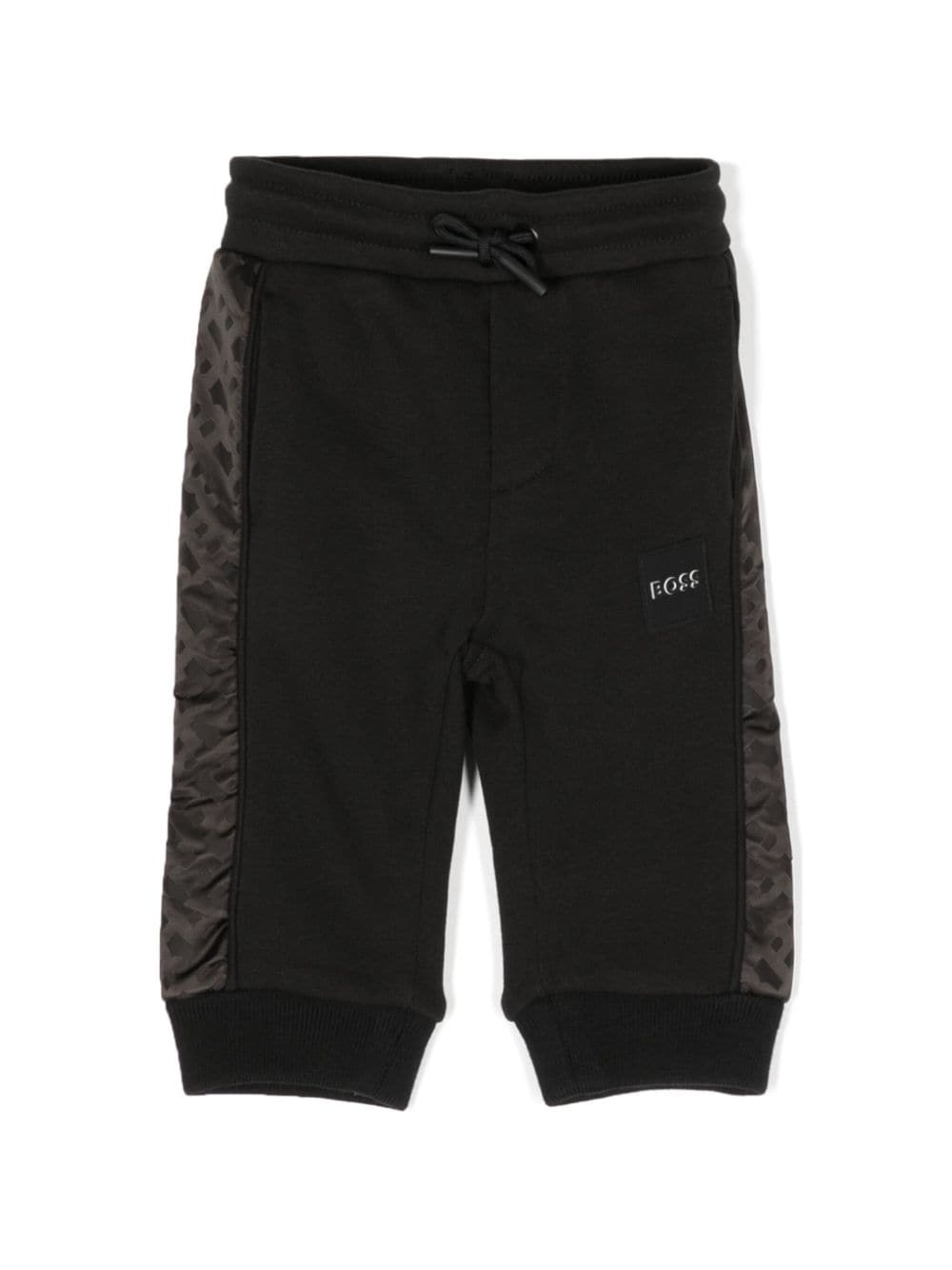 BOSS Kidswear logo-patch drawstring track pants - Black von BOSS Kidswear