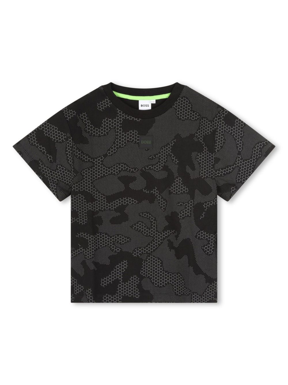 BOSS Kidswear logo-patch round-neck T-shirt - Black von BOSS Kidswear