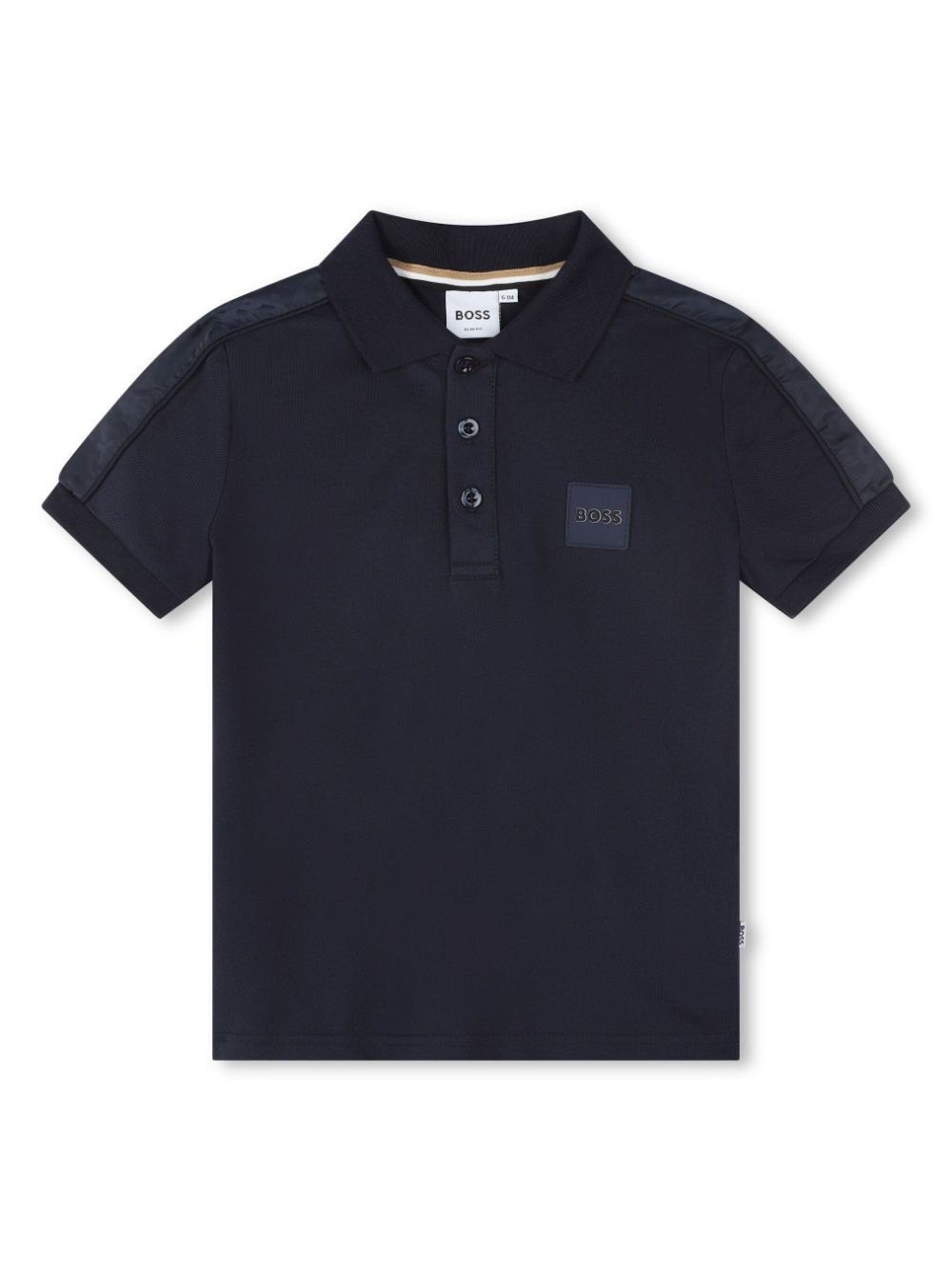 BOSS Kidswear logo-patch short-sleeve polo shirt - Blue von BOSS Kidswear