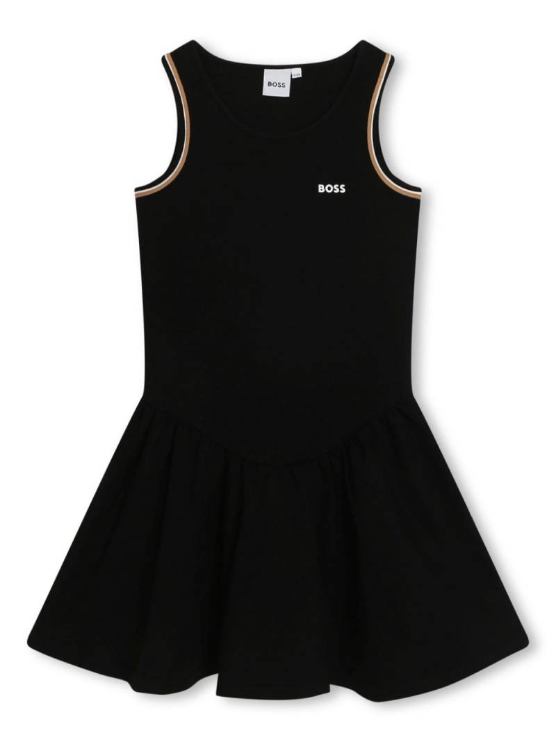 BOSS Kidswear logo-print A-line minidress - Black von BOSS Kidswear