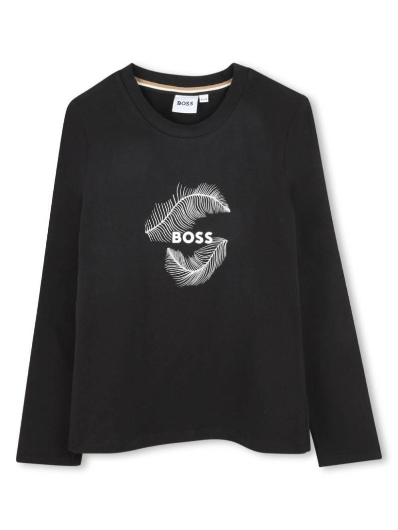 BOSS Kidswear logo-print T-shirt - Black von BOSS Kidswear