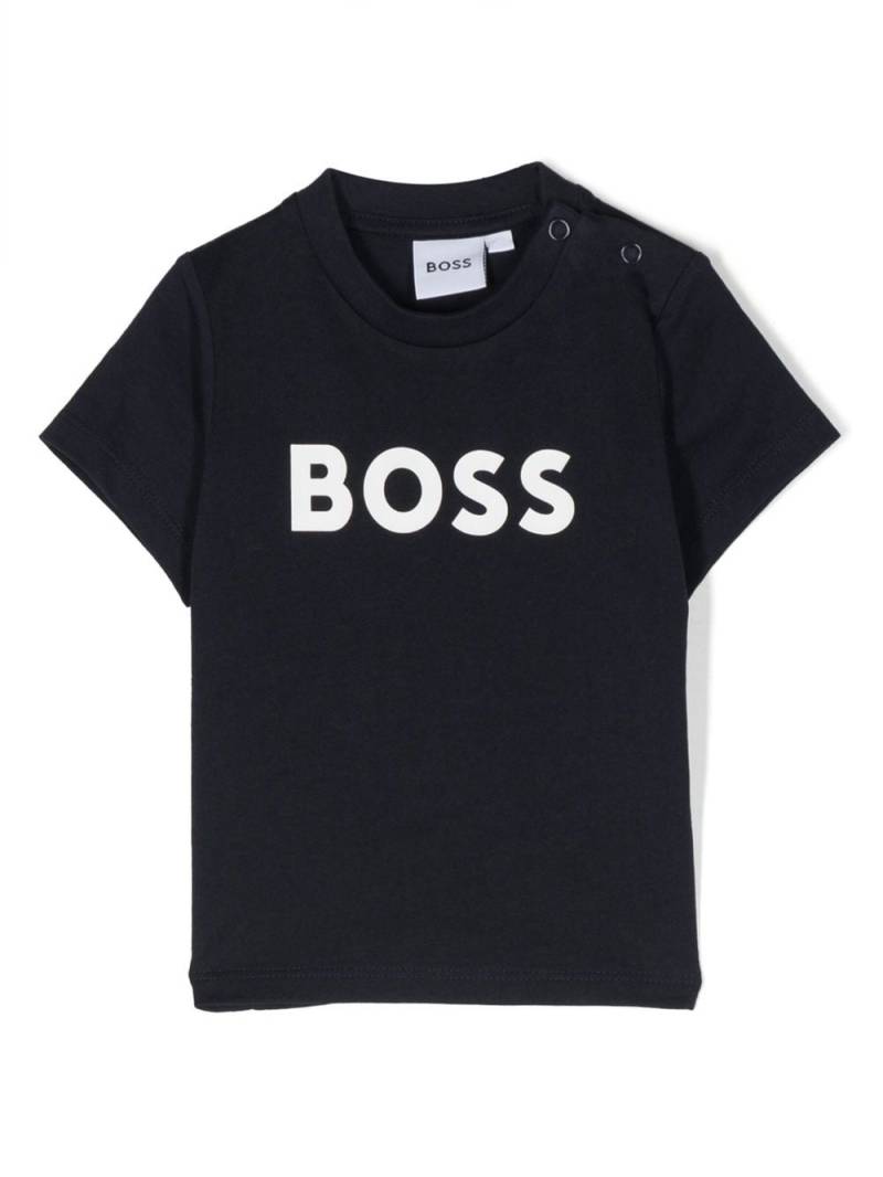 BOSS Kidswear logo-print cotton T-Shirt - Blue von BOSS Kidswear