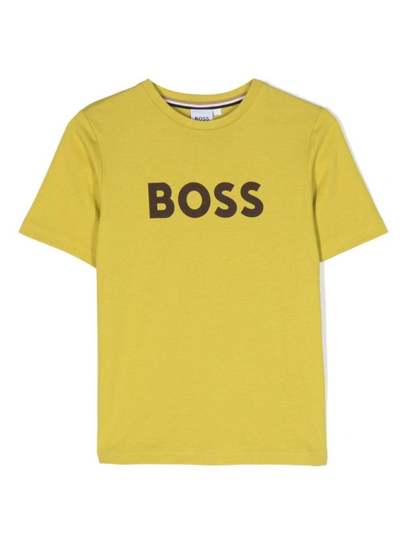 BOSS Kidswear logo-print cotton T-shirt - Green von BOSS Kidswear