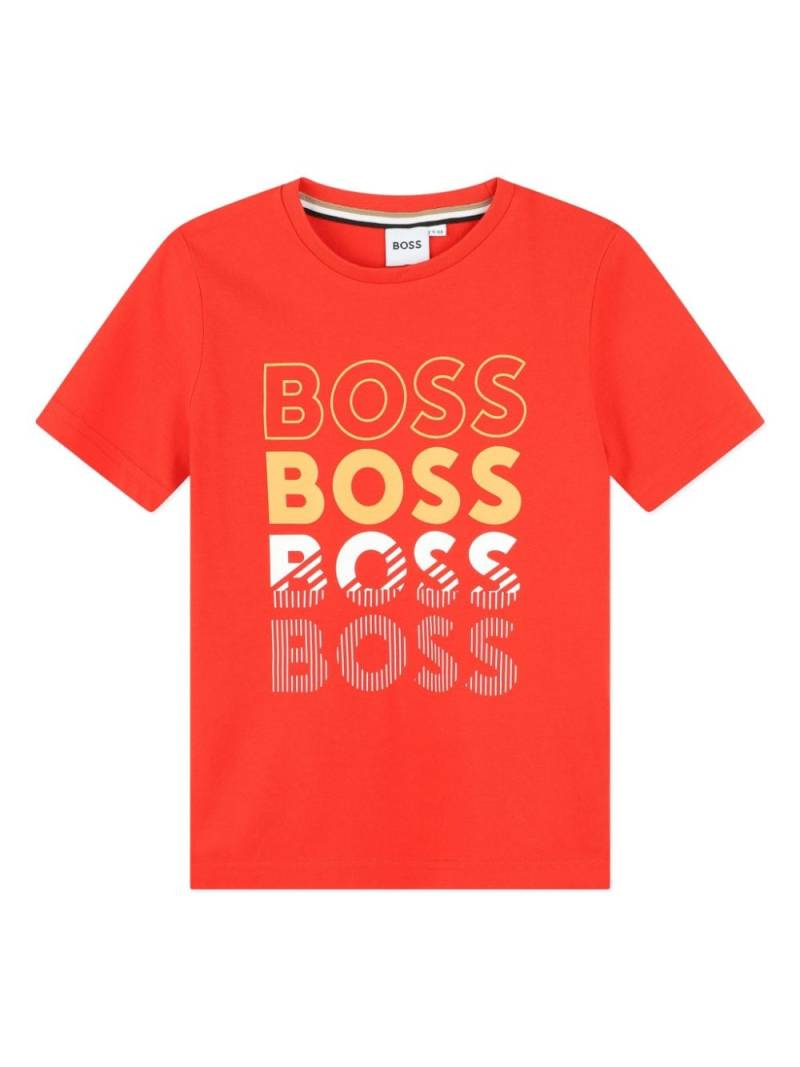 BOSS Kidswear logo-print cotton T-shirt - Red von BOSS Kidswear