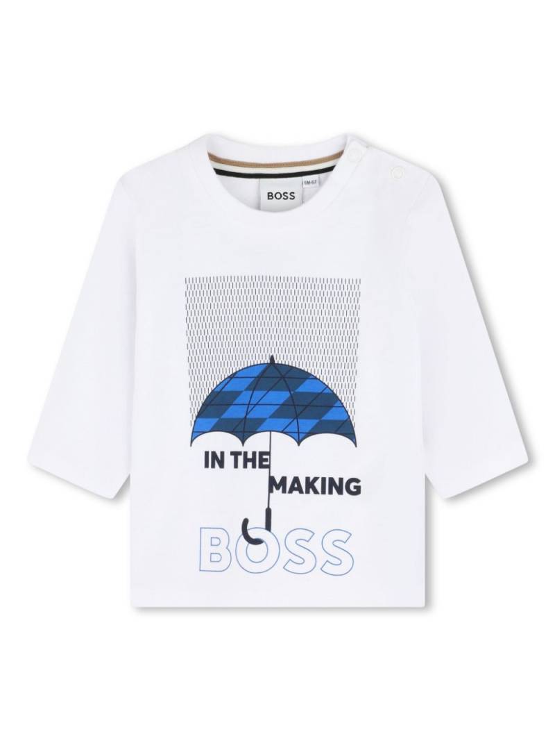 BOSS Kidswear logo-print cotton T-shirt - White von BOSS Kidswear