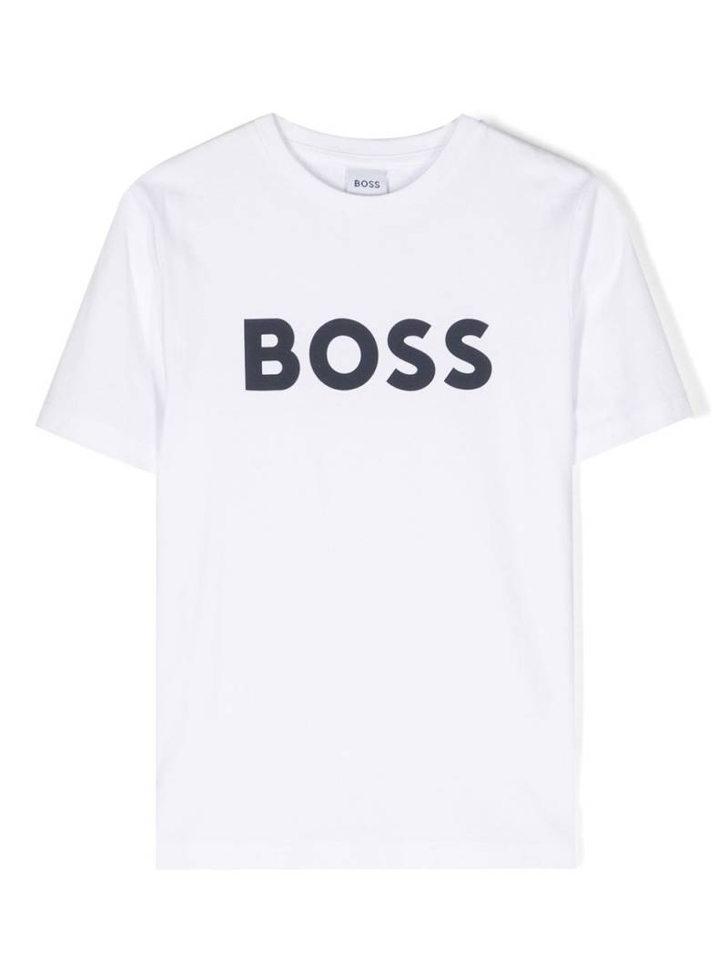 BOSS Kidswear logo-print cotton T-shirt - White von BOSS Kidswear