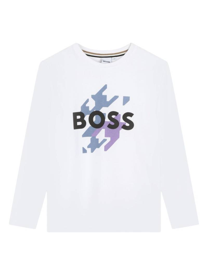 BOSS Kidswear logo-print cotton T-shirt - White von BOSS Kidswear