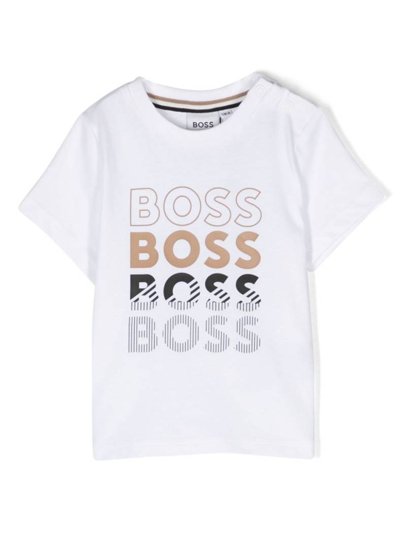 BOSS Kidswear logo-print cotton T-shirt - White von BOSS Kidswear